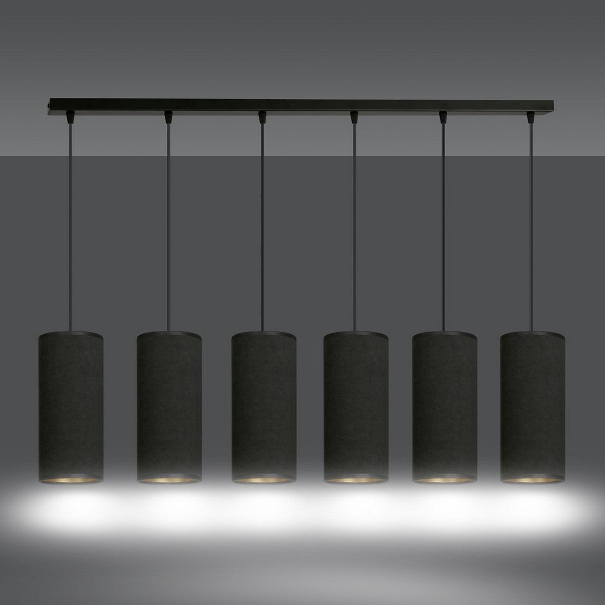 Lampada a Sospensione Bente, Nero, Acciaio, 95x100x6 cm, EPIKASA