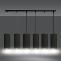 Lampada a Sospensione Bente, Nero, Acciaio, 95x100x6 cm, EPIKASA