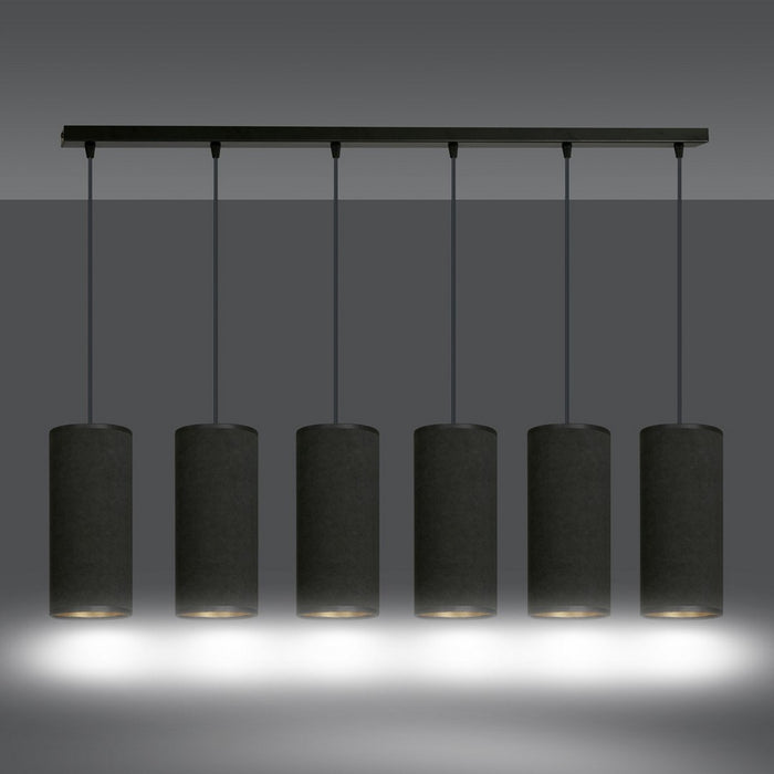 Lampada a Sospensione Bente, Nero, Acciaio, 95x100x6 cm, EPIKASA