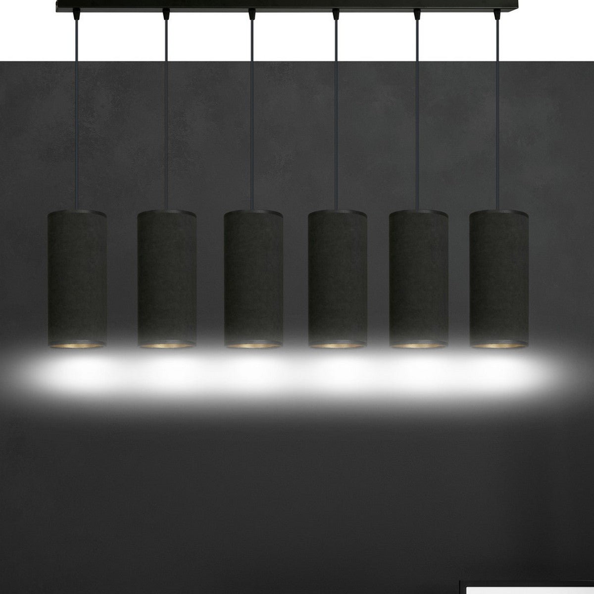 Lampada a Sospensione Bente, Nero, Acciaio, 95x100x6 cm, EPIKASA