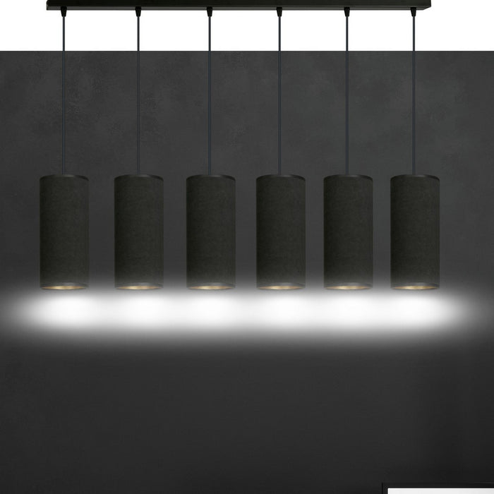 Lampada a Sospensione Bente, Nero, Acciaio, 95x100x6 cm, EPIKASA