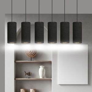 Lampada a Sospensione Bente, Nero, Acciaio, 95x100x6 cm, EPIKASA