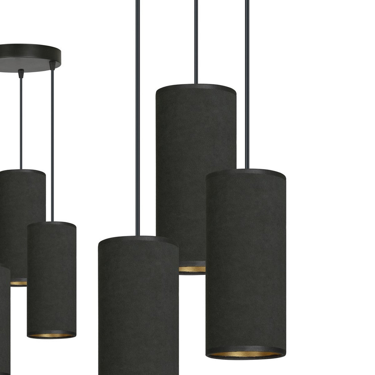 Lampada a Sospensione Bente, Nero, Acciaio, 35x100x22 cm, EPIKASA