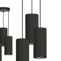 Lampada a Sospensione Bente, Nero, Acciaio, 35x100x22 cm, EPIKASA