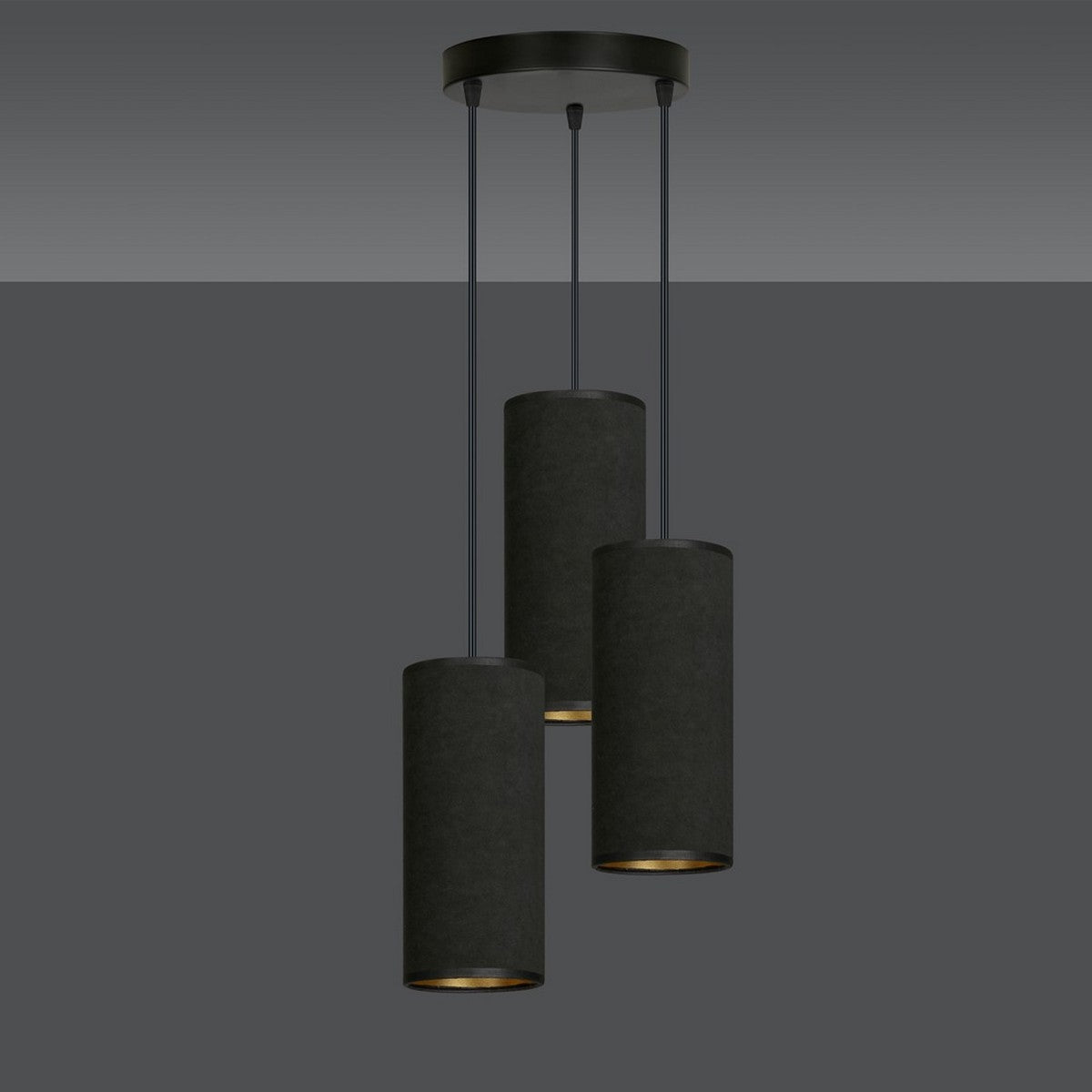 Lampada a Sospensione Bente, Nero, Acciaio, 35x100x22 cm, EPIKASA