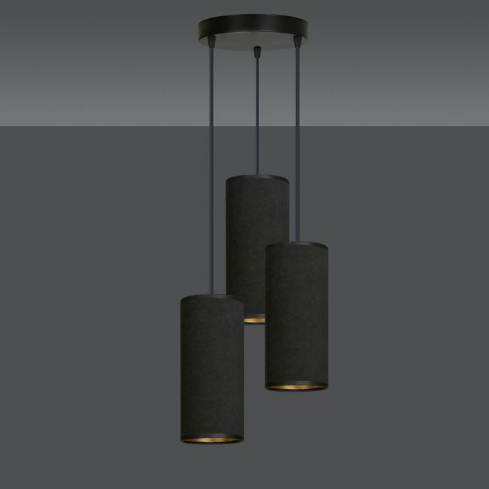 Lampada a Sospensione Bente, Nero, Acciaio, 35x100x22 cm, EPIKASA