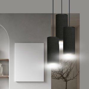 Lampada a Sospensione Bente, Nero, Acciaio, 35x100x22 cm, EPIKASA