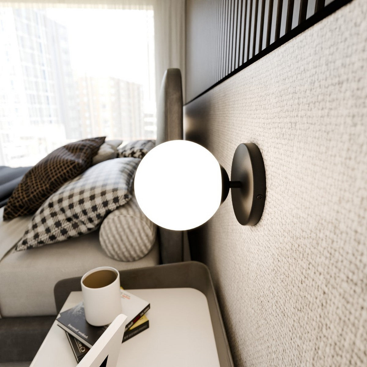 Lampada a Parete Bior, Nero, Acciaio, 15x15x18 cm, EPIKASA