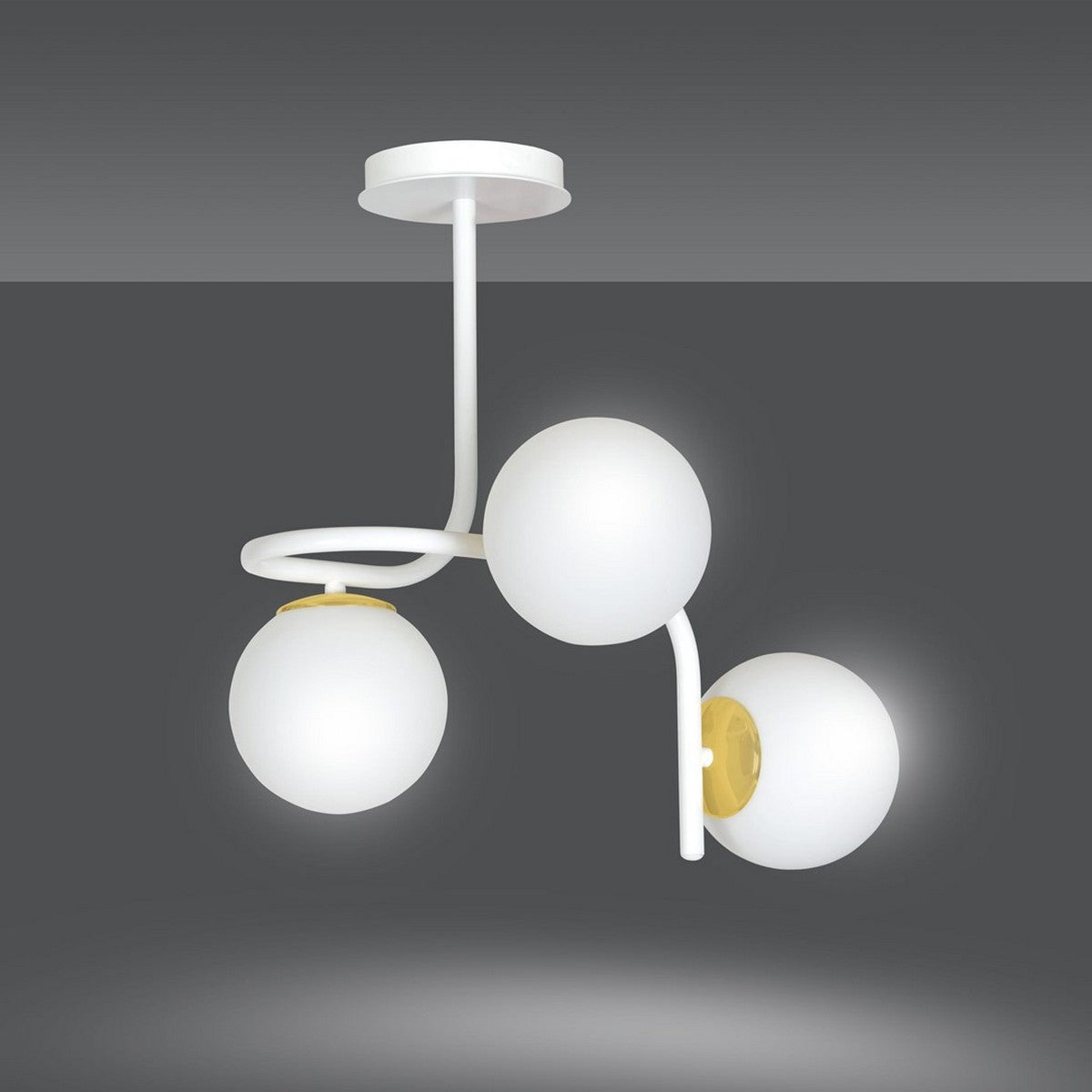 Lampada a Soffitto Ragnar, Bianco, Acciaio, 57x51x40 cm, Seven Design