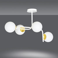Lampada a Soffitto Ragnar, Bianco, Acciaio, 72x84x40 cm, Seven Design