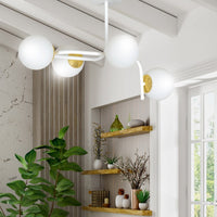 Lampada a Soffitto Ragnar, Bianco, Acciaio, 72x84x40 cm, Seven Design