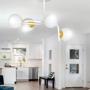 Lampada a Soffitto Ragnar, Bianco, Acciaio, 72x84x40 cm, Seven Design