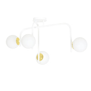 Lampada a Soffitto Ragnar, Bianco, Acciaio, 91x48x40 cm, Seven Design