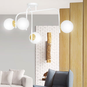 Lampada a Soffitto Ragnar, Bianco, Acciaio, 91x48x40 cm, Seven Design