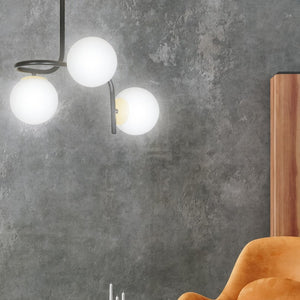 Lampada a Soffitto Ragnar, Nero, Acciaio, 57x51x40 cm, Seven Design