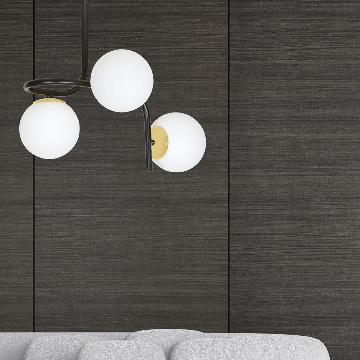 Lampada a Soffitto Ragnar, Nero, Acciaio, 57x51x40 cm, Seven Design