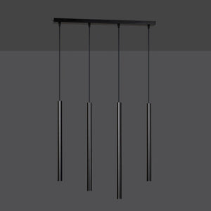 Lampada a Sospensione Selter, Nero, Acciaio, 60x120x6 cm, Seven Design