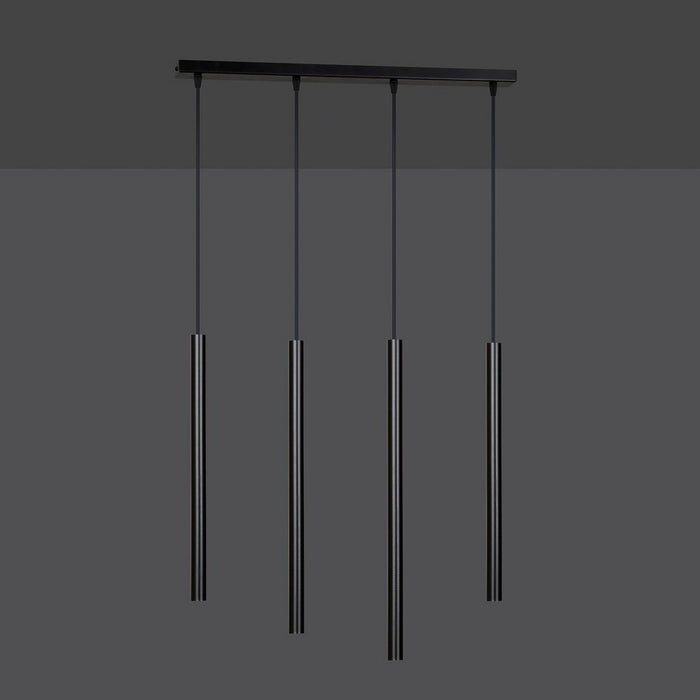 Lampada a Sospensione Selter, Nero, Acciaio, 60x120x6 cm, Seven Design