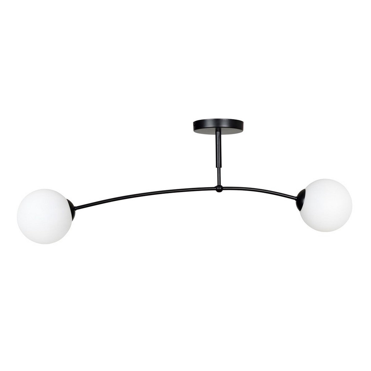 Lampada a Soffitto Pregos, Nero, Acciaio, 60x20x14 cm, Seven Design