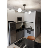 Lampada a Soffitto Pregos, Nero, Acciaio, 60x20x14 cm, Seven Design