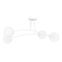 Lampada a Soffitto Pregos, Bianco, Acciaio, 60x30x60 cm, Seven Design