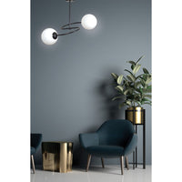 Lampada a Soffitto Selbi, Nero, Acciaio, 44x42x44 cm, Seven Design