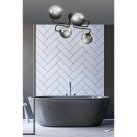 Lampada a Soffitto Brendi, Grigio, Acciaio, 55x32x50 cm, Seven Design