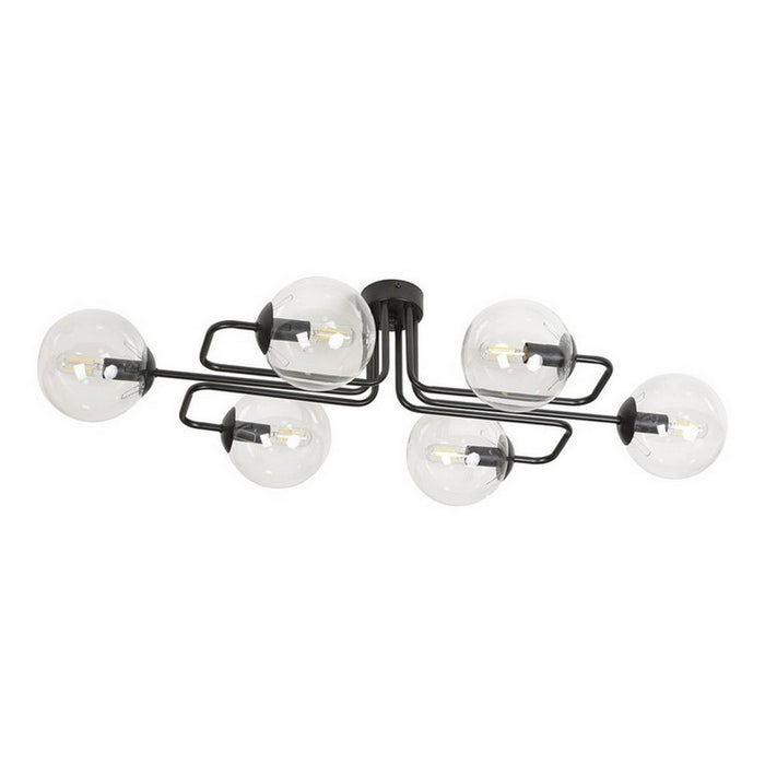 Lampada a Soffitto Brendi, Nero, Acciaio, 93x32x50 cm, Seven Design