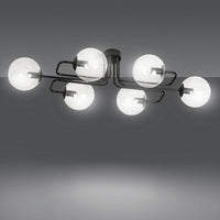 Lampada a Soffitto Brendi, Nero, Acciaio, 93x32x50 cm, Seven Design