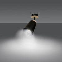 Faretto Atlas, Nero, Acciaio, 15x30x15 cm, Seven Design