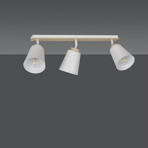 Lampada a Soffitto Atlas, Bianco, Acciaio, 90x30x15 cm, Seven Design