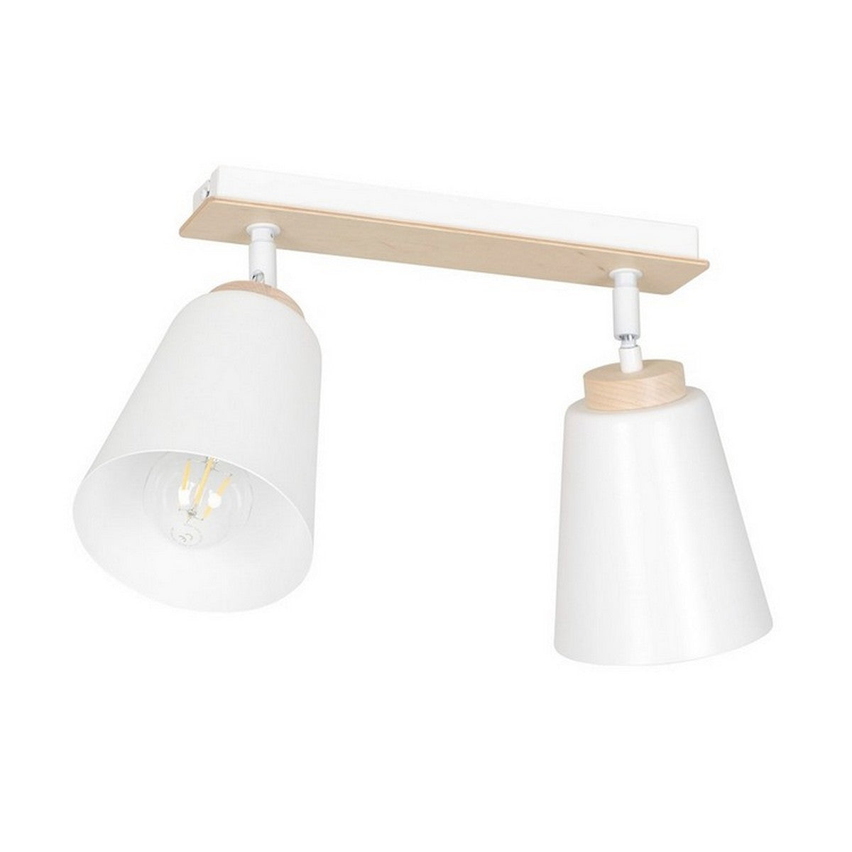 Lampada a Soffitto Atlas, Bianco, Acciaio, 55x30x15 cm, Seven Design
