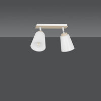 Lampada a Soffitto Atlas, Bianco, Acciaio, 55x30x15 cm, Seven Design