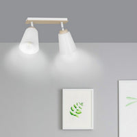Lampada a Soffitto Atlas, Bianco, Acciaio, 55x30x15 cm, Seven Design