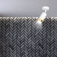 Faretto Hiro 1, Bianco, Acciaio, 8x19x8 cm, Seven Design