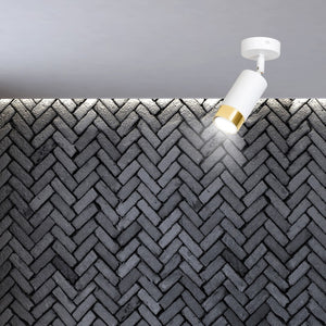 Faretto Hiro 1, Bianco, Acciaio, 8x19x8 cm, Seven Design