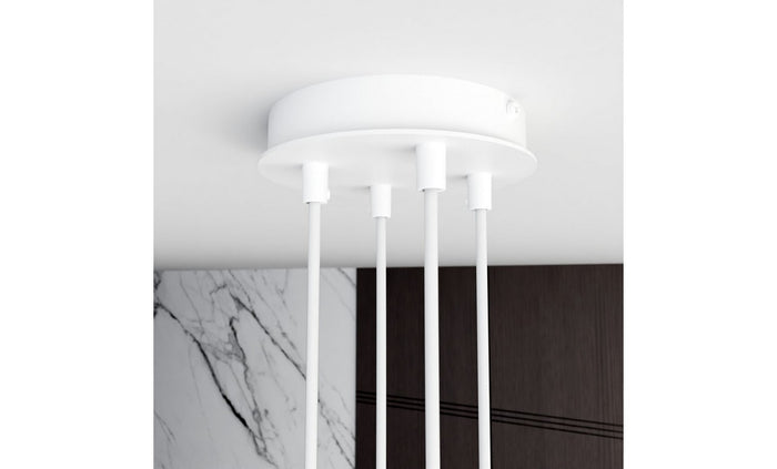 Lampada a Parete Spiral, Bianco, Acciaio, 17x29x17 cm, EPIKASA