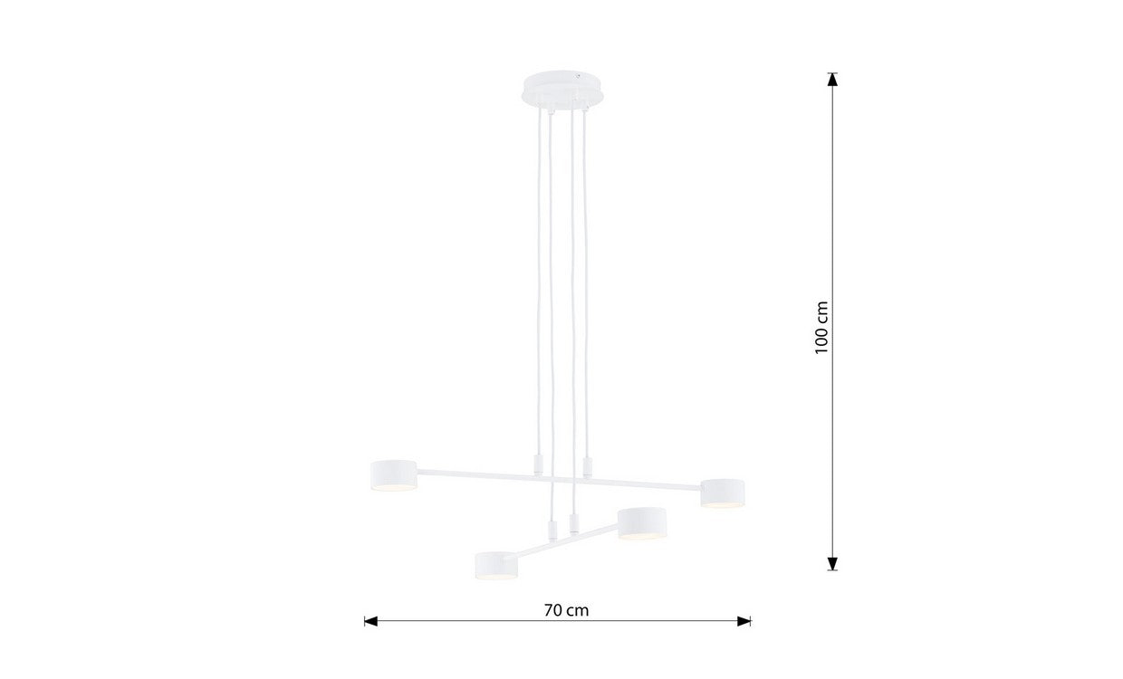 Lampada a Parete Spiral, Bianco, Acciaio, 17x29x17 cm, EPIKASA