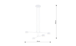 Lampada a Parete Spiral, Bianco, Acciaio, 17x29x17 cm, EPIKASA