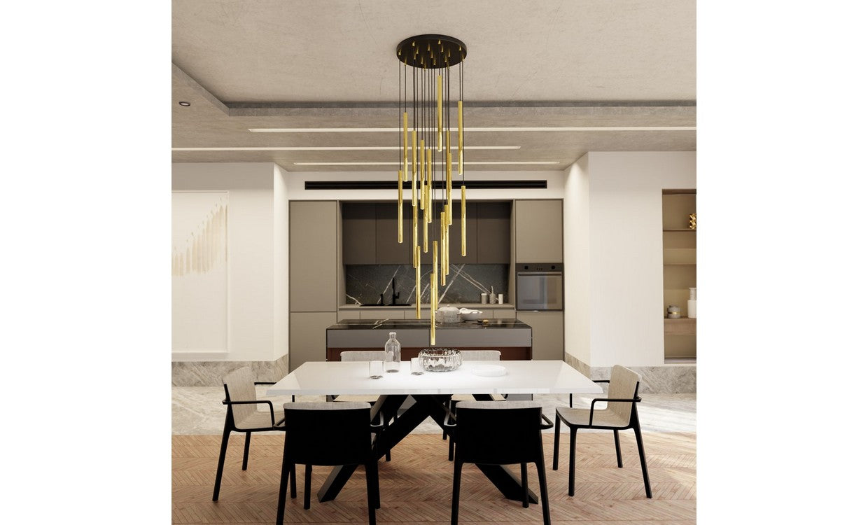 Lampada a Soffitto Halo, Bianco, Acciaio, 60x20x60 cm, EPIKASA