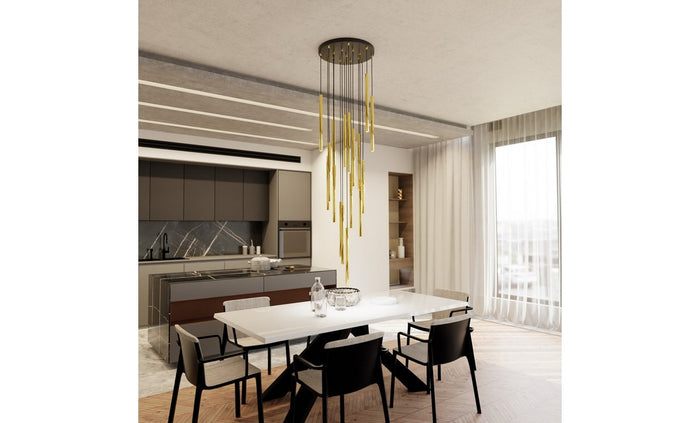 Lampada a Soffitto Halo, Bianco, Acciaio, 60x20x60 cm, EPIKASA