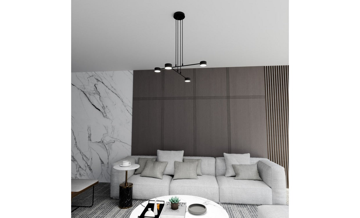 Lampada a Soffitto Halo, Bianco, Acciaio, 60x20x8 cm, EPIKASA