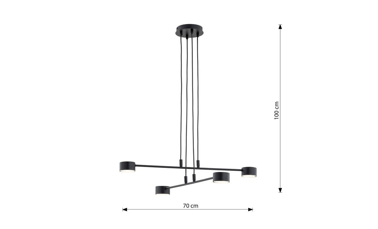 Lampada a Soffitto Halo, Bianco, Acciaio, 60x20x8 cm, EPIKASA