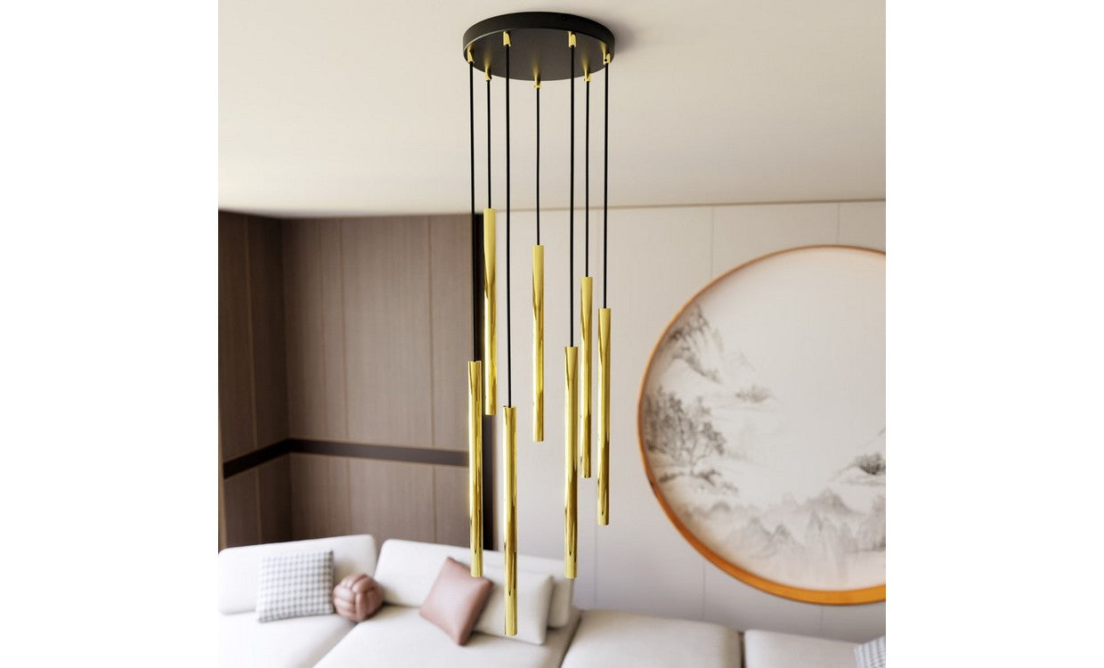 Lampada a Soffitto Halo, Nero, Acciaio, 60x20x60 cm, EPIKASA