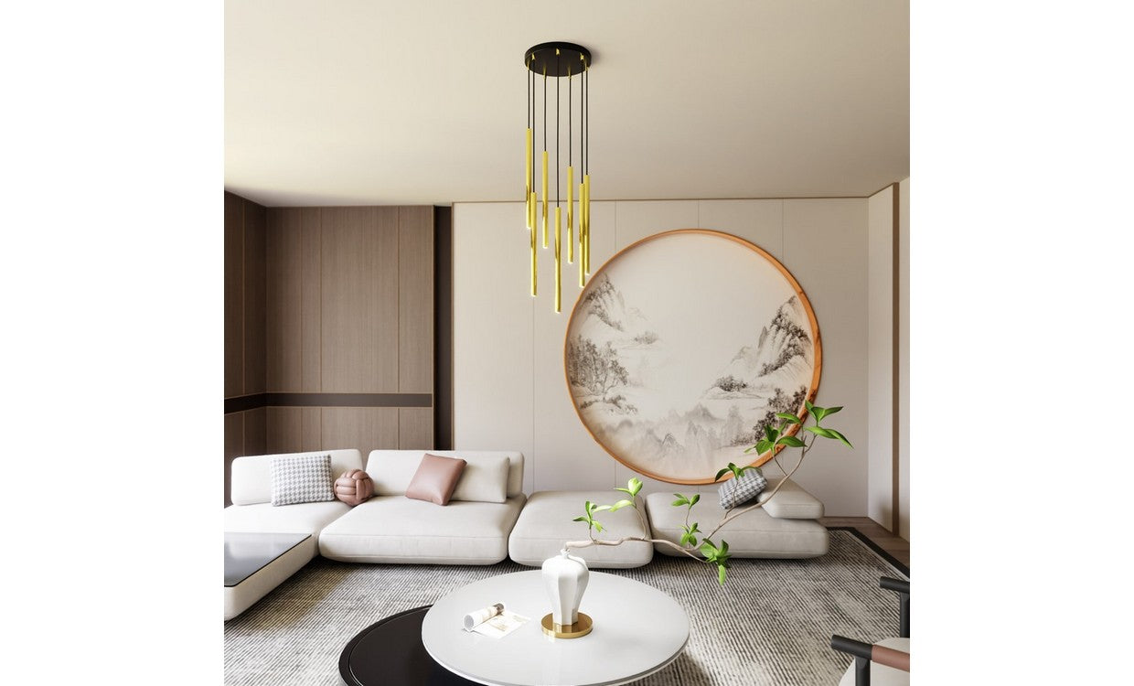 Lampada a Soffitto Halo, Nero, Acciaio, 60x20x60 cm, EPIKASA