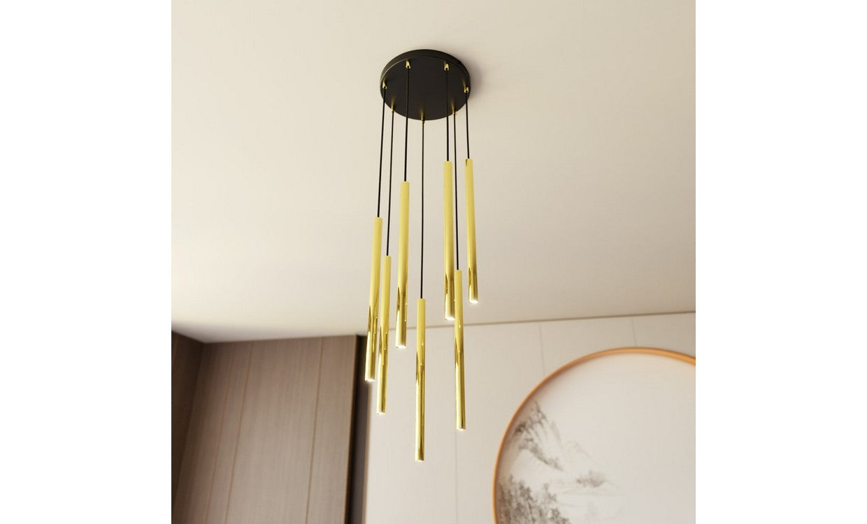 Lampada a Soffitto Halo, Nero, Acciaio, 60x20x60 cm, EPIKASA