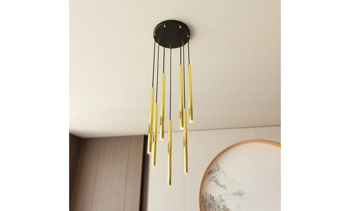Lampada a Soffitto Halo, Nero, Acciaio, 60x20x60 cm, EPIKASA