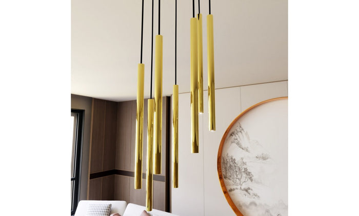 Lampada a Soffitto Halo, Nero, Acciaio, 60x20x60 cm, EPIKASA