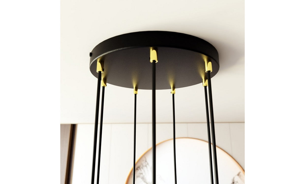 Lampada a Soffitto Halo, Nero, Acciaio, 60x20x60 cm, EPIKASA
