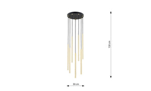 Lampada a Soffitto Halo, Nero, Acciaio, 60x20x60 cm, EPIKASA